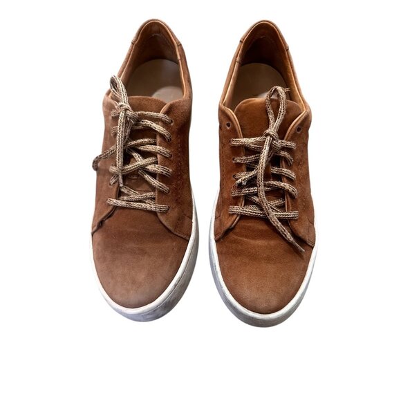 Jenni Kayne Suede Leather Leace Up Platform Sneakers Women 38 7.5 Honey Brown - Picture 5 of 16